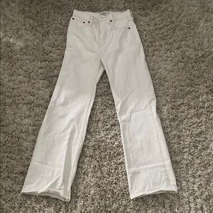 Abercrombie & Fitch Cream High Rise Denim